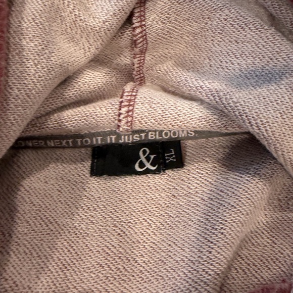 AMPERSAND AVE Maroon and Floral Hoodie - Picture 5 of 5